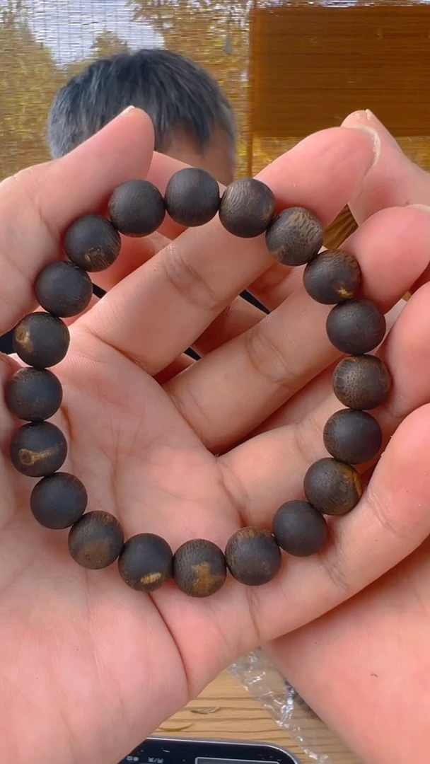 手串沉香红骨1.0圆珠单圈12克多样性发一