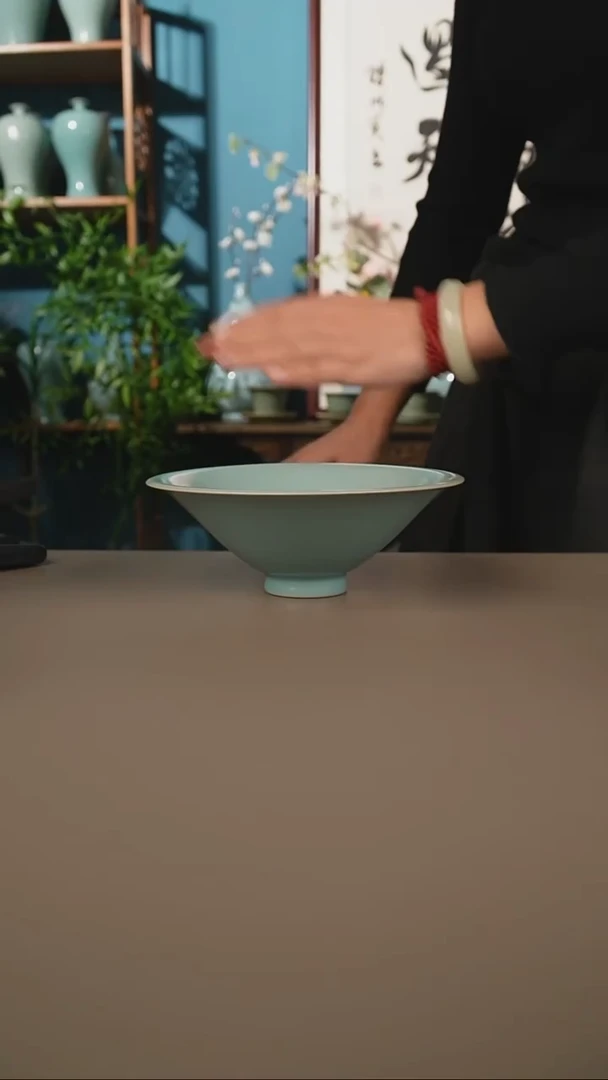 仿古大斗笠盏微暇