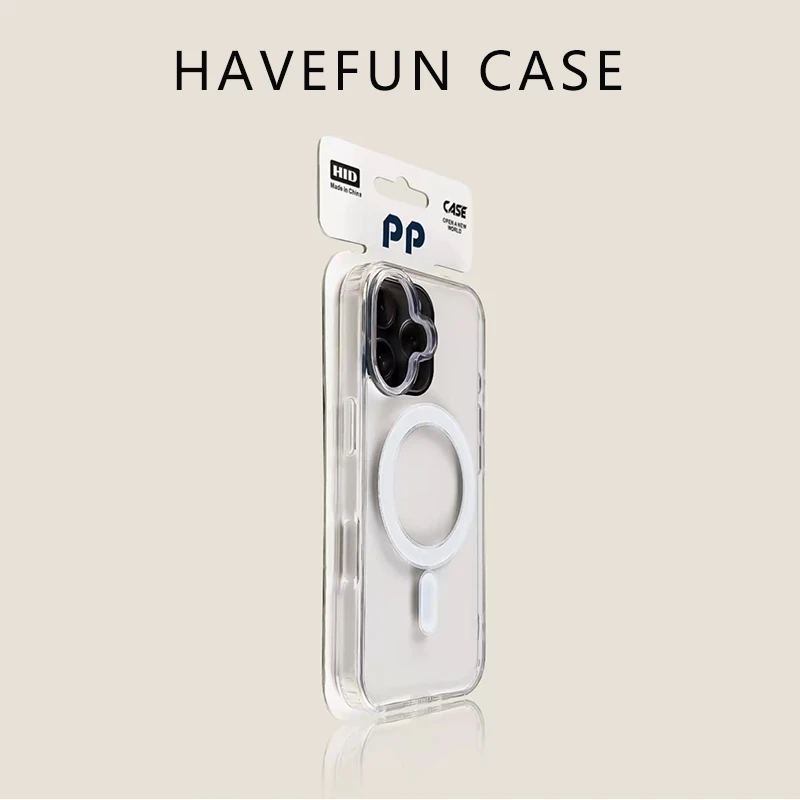 奥菲顿简约透明肤感磁吸适用iPhone17/16/15promax手机壳苹果1413