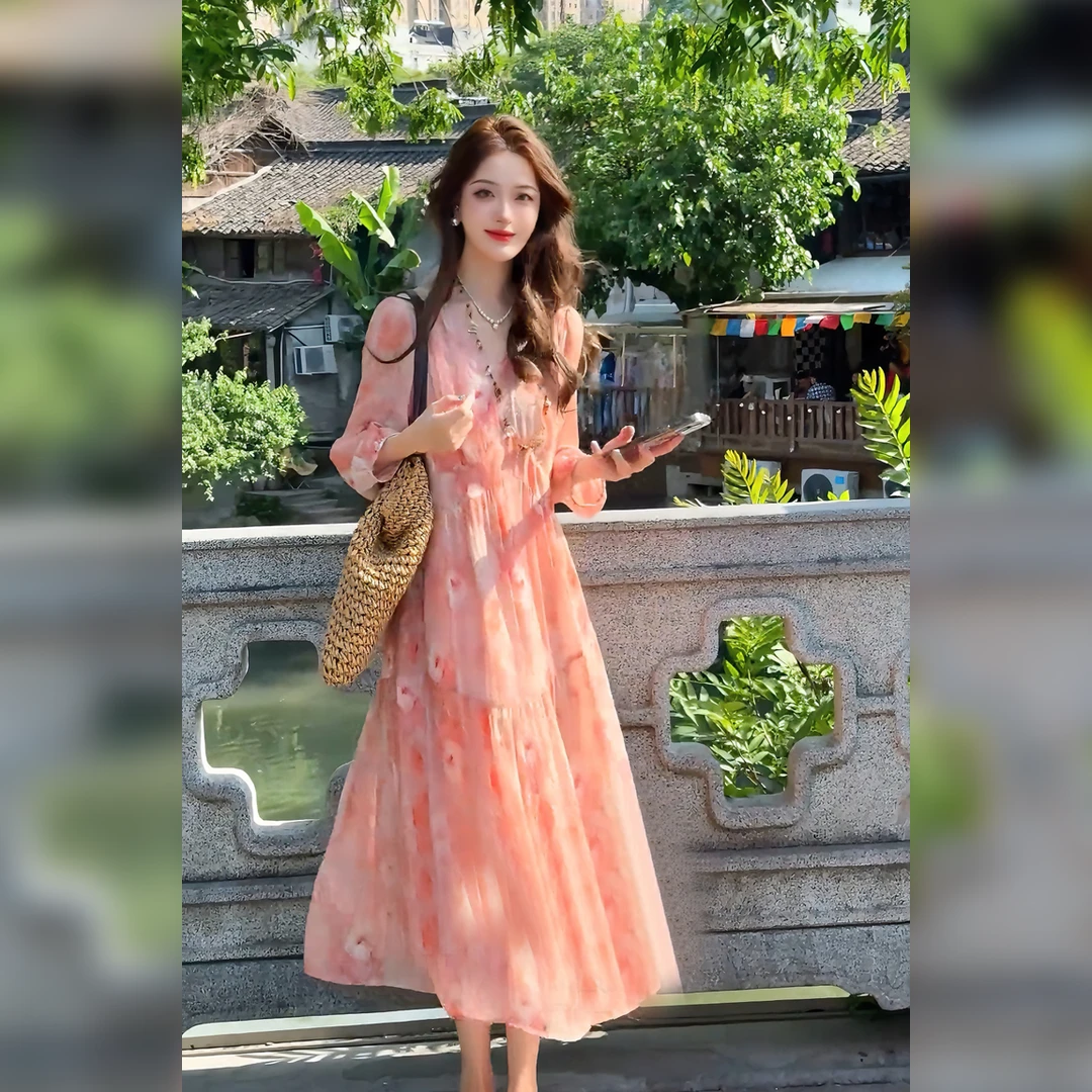 【小乐专属】新款时尚轻奢气质优雅法式连衣裙AA5LYH2416