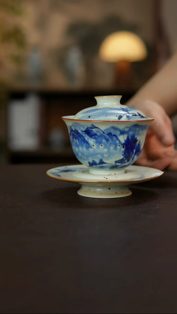 杯景德镇陶瓷杯碗柴烧多人