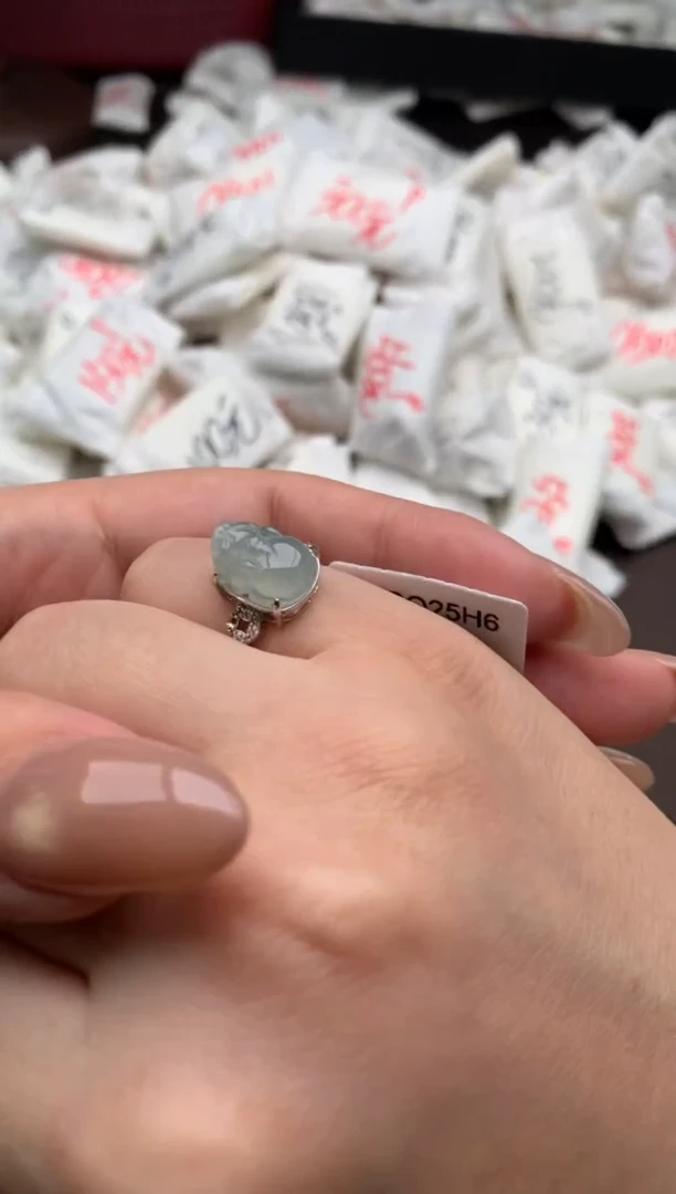 【闪购商品】翡翠戒指银S925镶嵌一