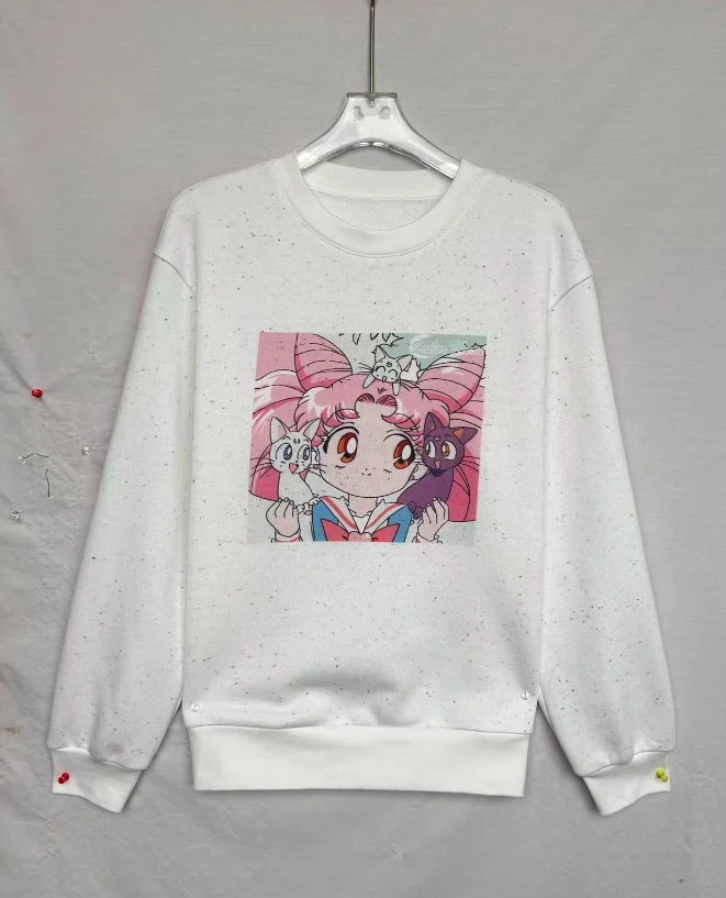 【LUXINIUYA】多彩卡通圆领长袖上衣QDS512