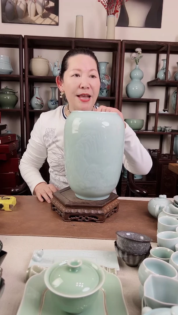 【闪购商品】杯纯手工 山水画 冬瓜瓶B