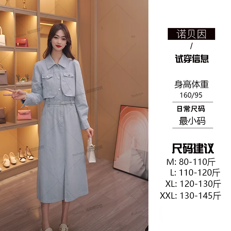nuobeiyin/诺贝因春季新款显瘦工装风休闲翻领连衣裙 NMVSS95050
