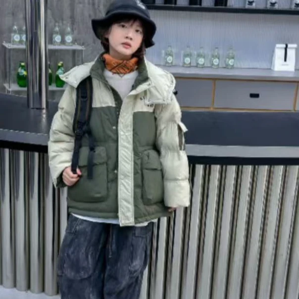 米米FH连帽防寒服男女中大童同款冬季新款