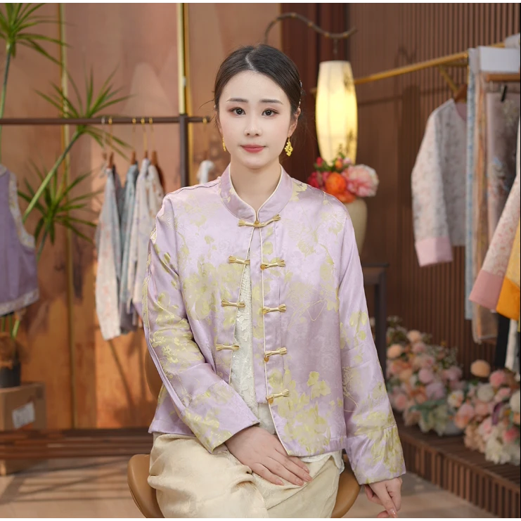 《 梦紫-外套》新中式春夏提花国风百搭高定休闲外套