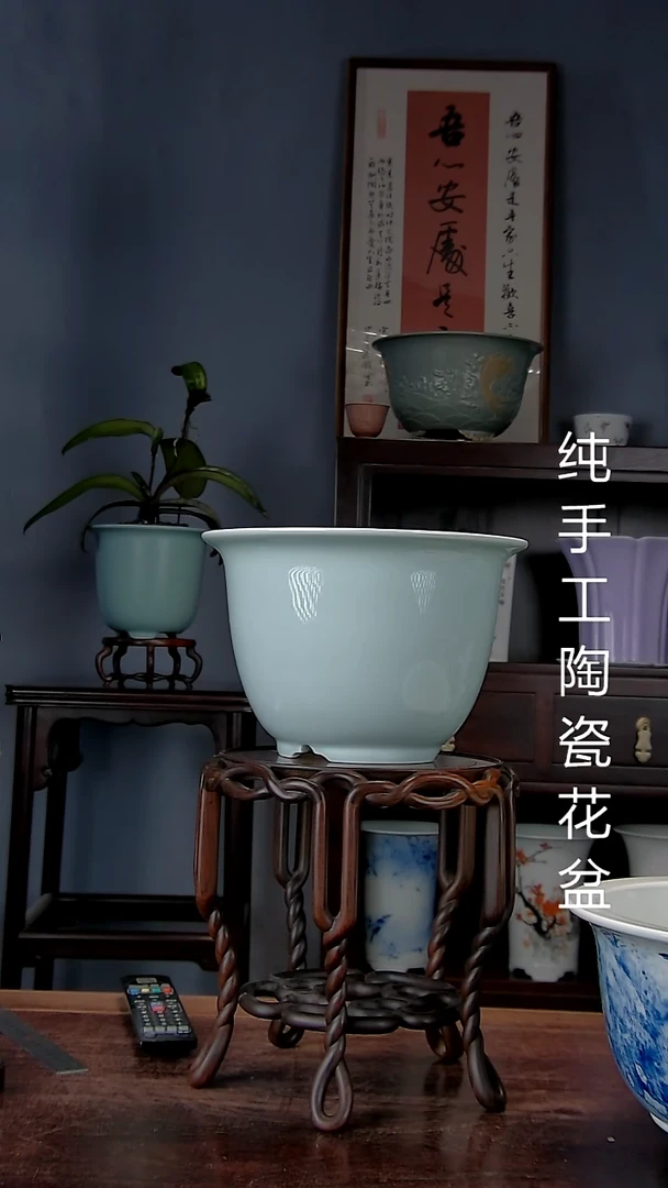 景德镇手工陶瓷花盆
