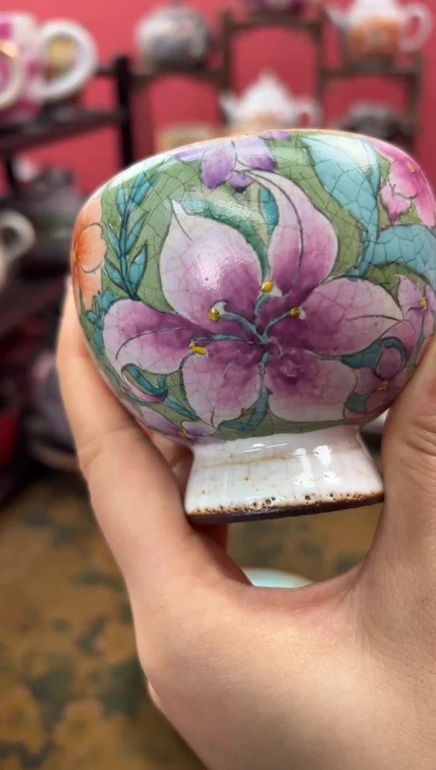 【闪购商品】徐慧敏清水柴烧手绘大杯