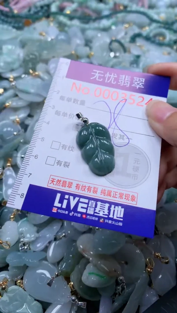 翡翠未镶嵌吊坠(不含链)3524