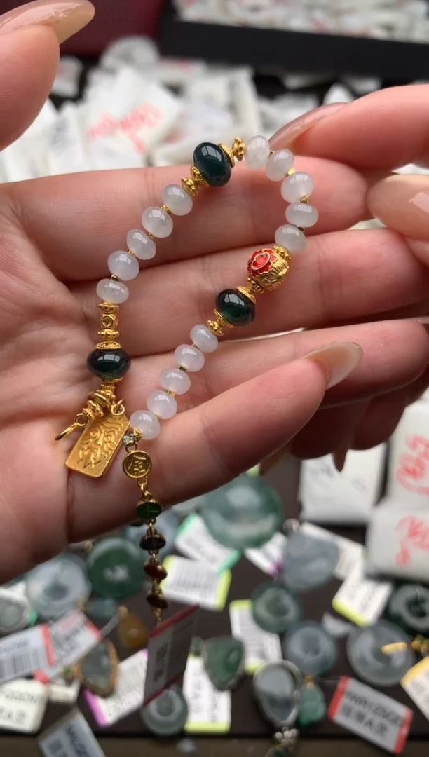 【闪购商品】翡翠手链银S925镶嵌一