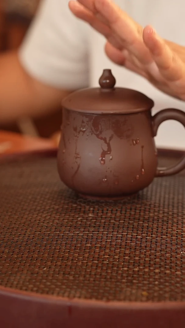 茶壶紫砂紫茄泥泥料 盖杯 340cc