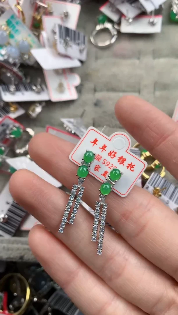 银S925镶嵌戒指翡翠333     4