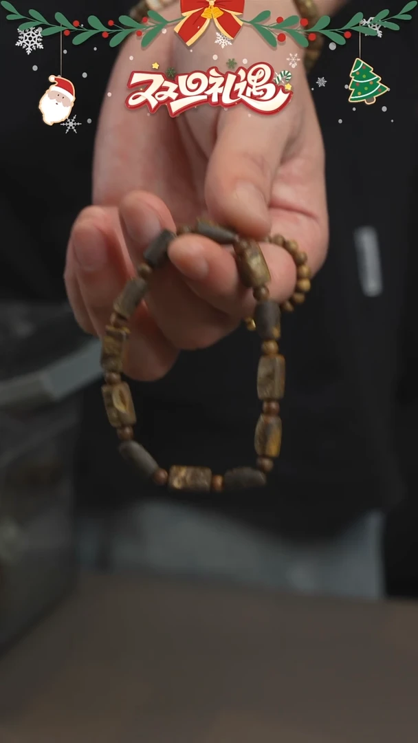 沉香手串沉水单圈绿奇楠随行