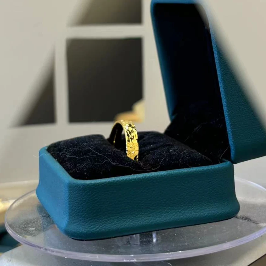 合金戒指 【碎冰冰戒指】时尚百搭情侣窄版简约经典指环素款