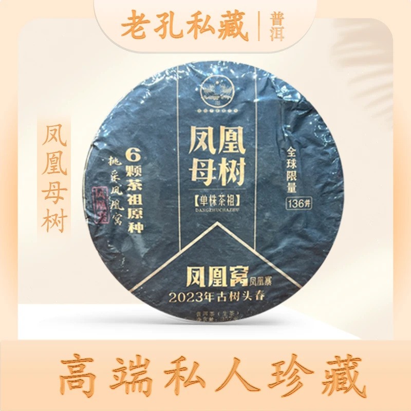 【老孔私藏】同庆进贡号2023年凤凰母树单株茶祖生357g/饼
