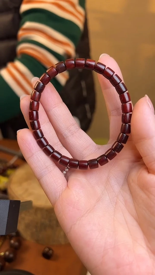 檀香紫檀（小叶紫檀）手串/手链6*6mm竹节 微瑕