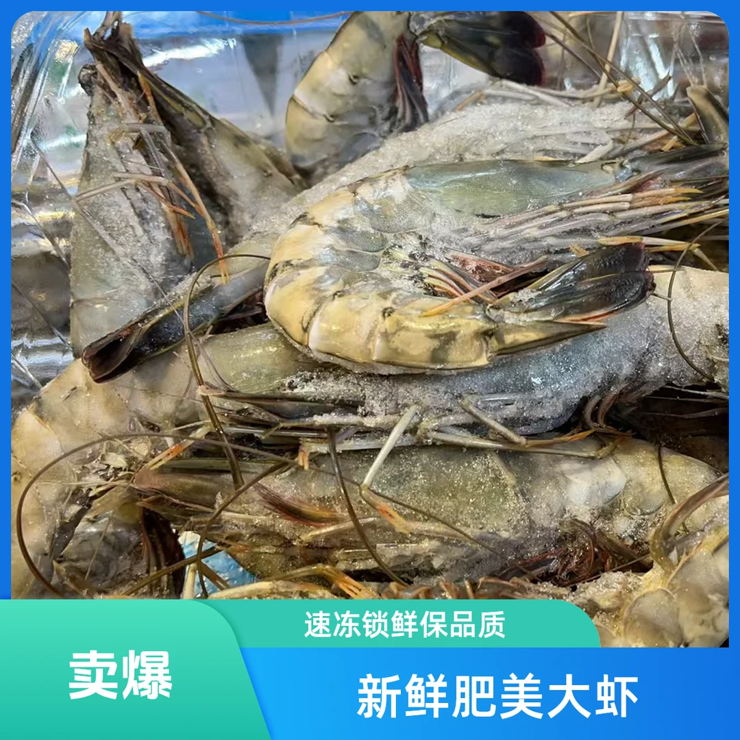 黑虎虾大虾新鲜超大鲜活速冻海鲜水产老虎虾特大