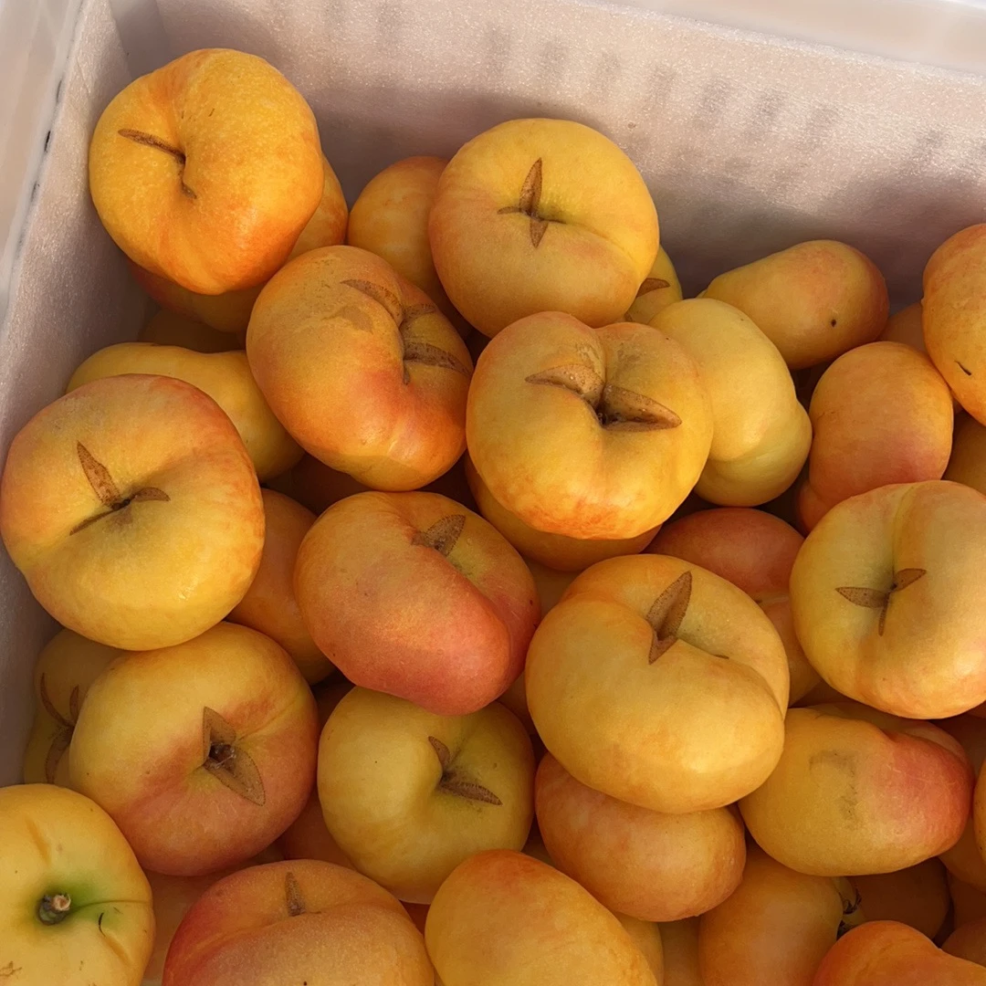 【诚信生态果农】裂口不影响山东蜜桃之都蒙阴彩虹蟠桃净重3/4斤