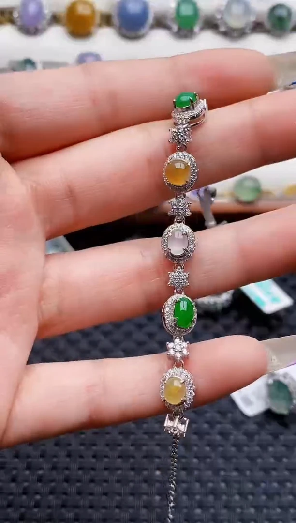 银S925镶嵌戒指翡翠6285