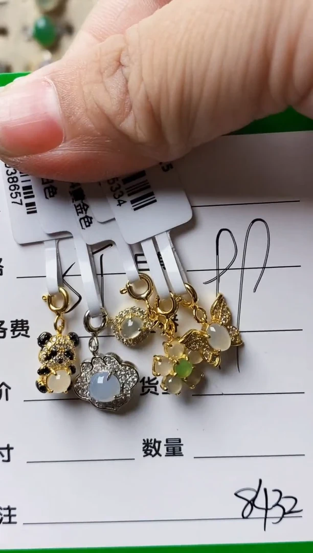 银S925镶嵌戒指翡翠8432