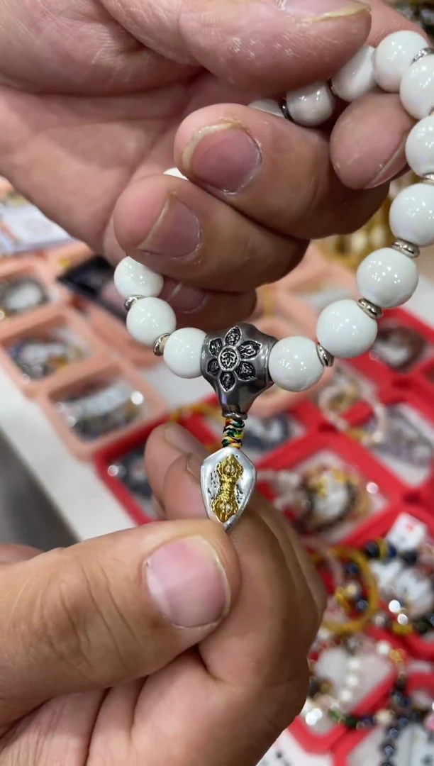 无非金属【五台山吉祥礼物】香灰瓷手串白色款