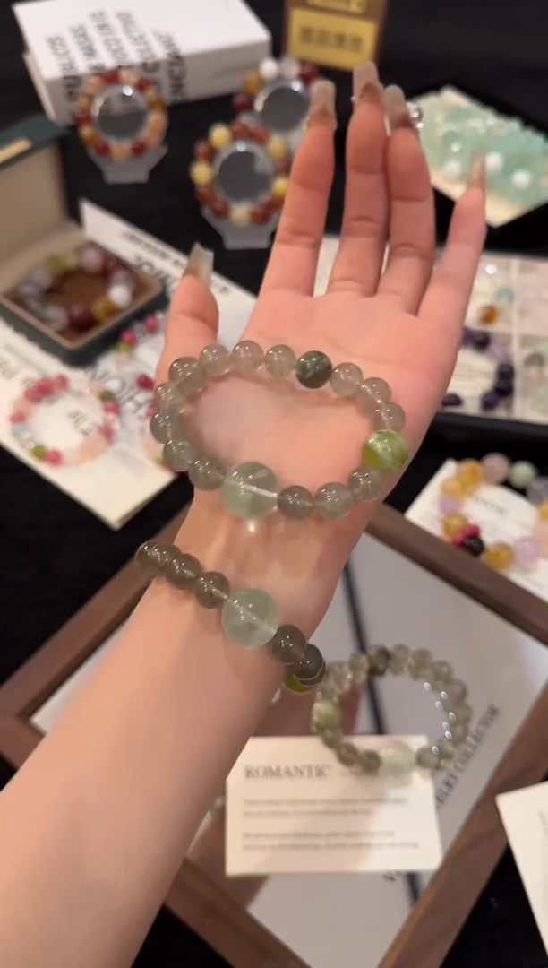 未镶嵌手链水晶绿草莓x3307