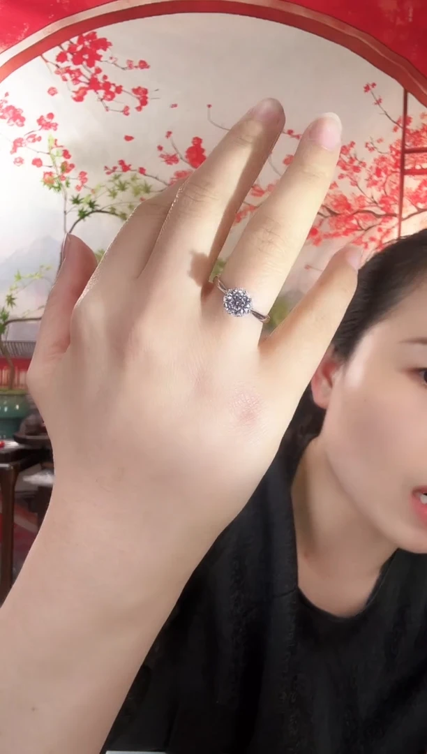 主播定制链接 经典款戒指1ct 定制圈口