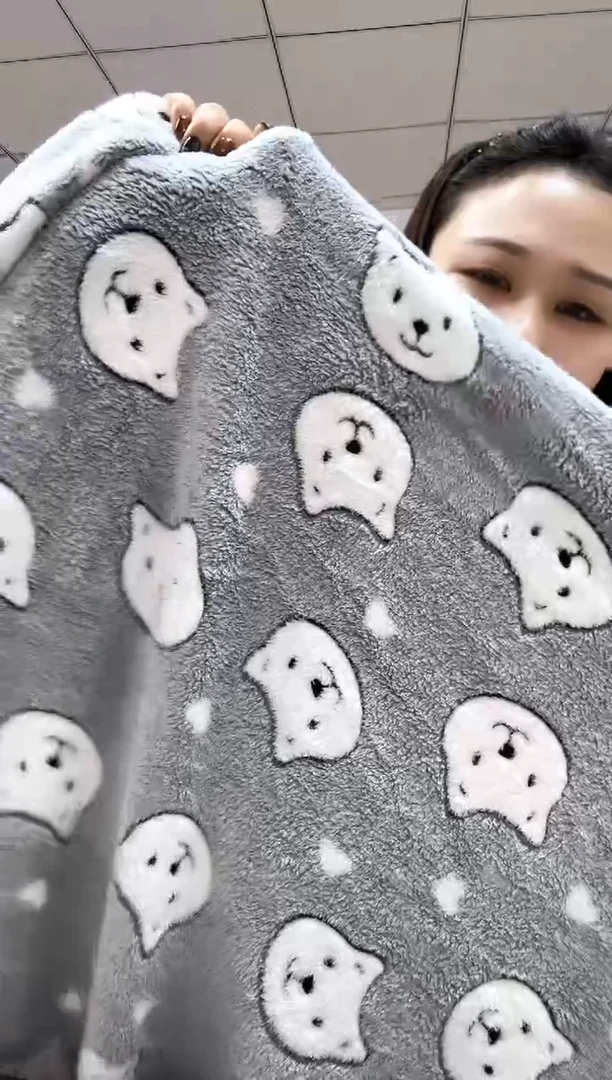 法兰绒1.6X2.3左右双面尺寸，材质以主播介绍为准