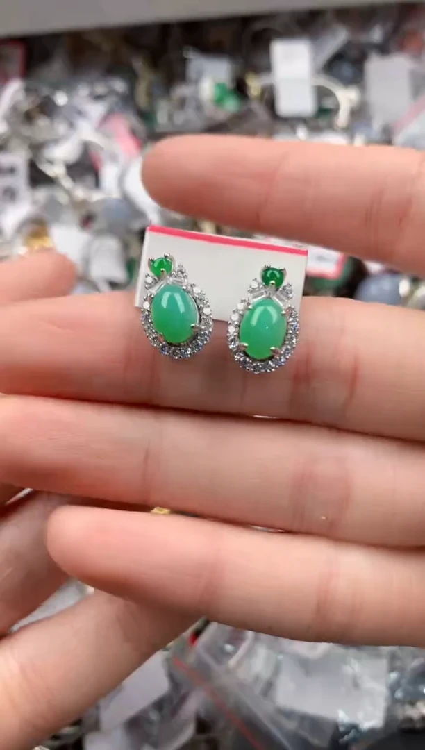 银S925镶嵌戒指翡翠111   9