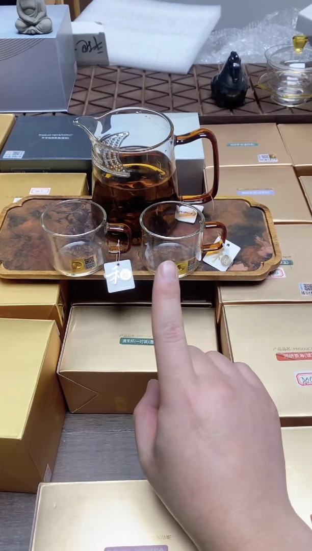 【闪购商品】风谜新月茶器琥珀色+禾器清禾杯琥珀色