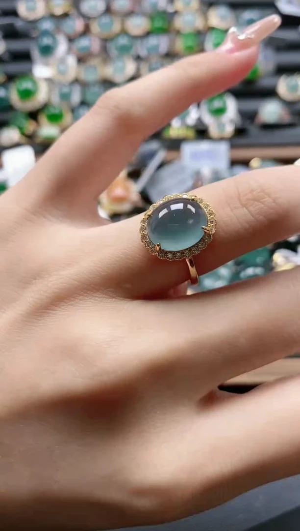 【闪购商品】翡翠戒指银S925镶嵌51511