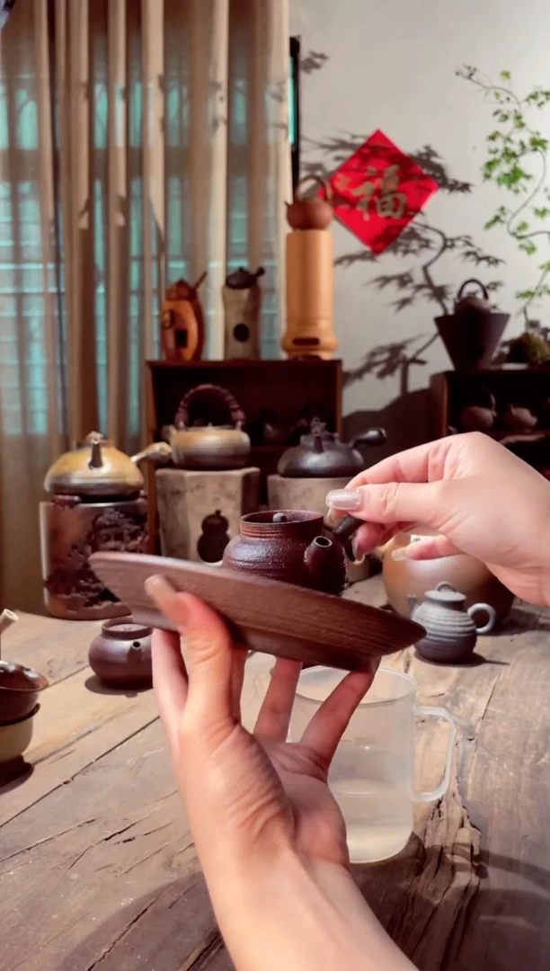 壶110CC柴烧纯手工小急须泡茶壶