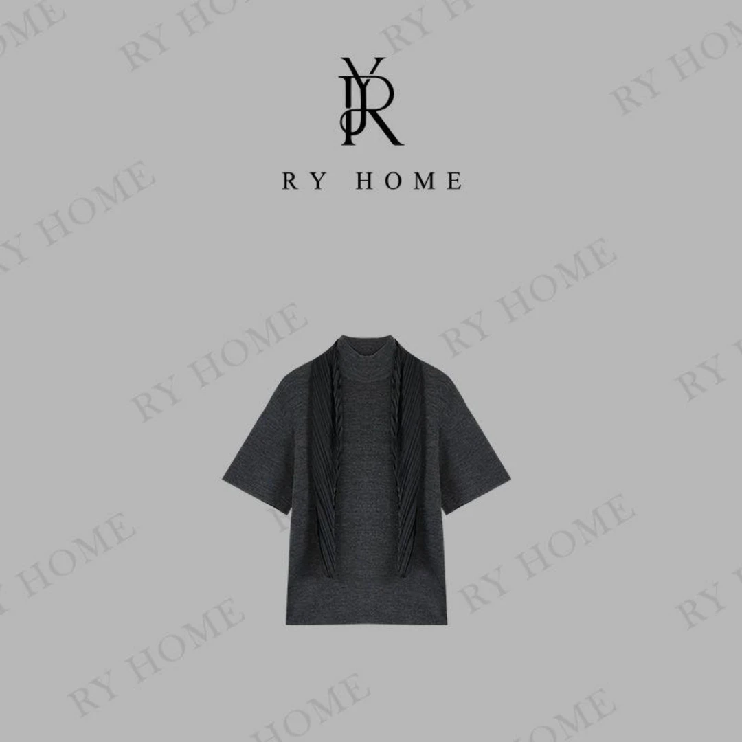 【容雨RYHOME】100扬子纱线可机洗飘带半袖T恤253T2168