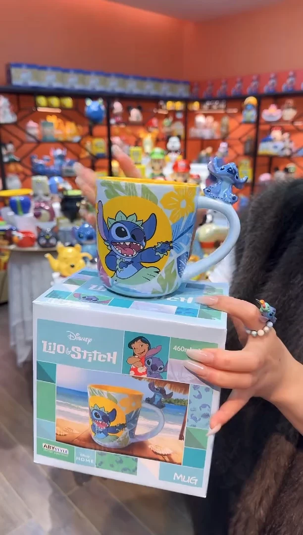 瓷片@@夏威夷风联名史迪仔陶瓷杯