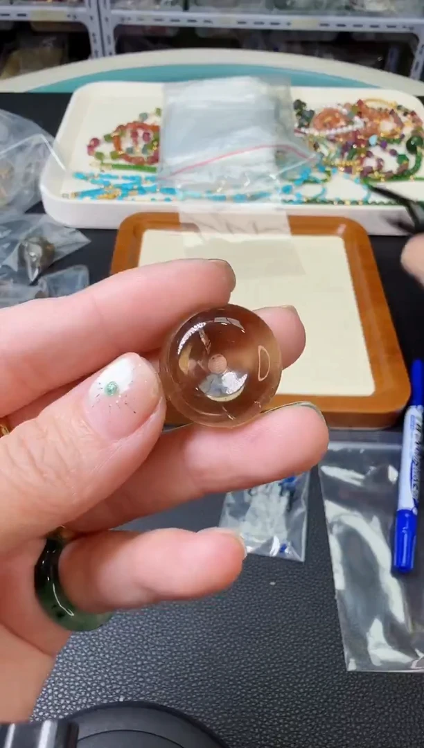 颈饰未镶嵌水晶高品金茶晶多样性发一AA3-