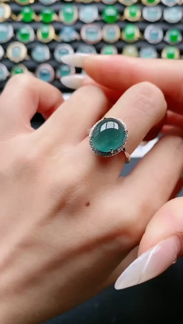 【闪购商品】翡翠戒指银S925镶嵌11111111