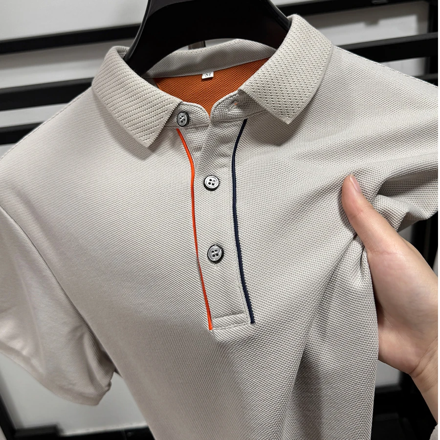 Zero Degree North高端珠地棉短袖T恤男士夏季商务休闲翻领polo衫