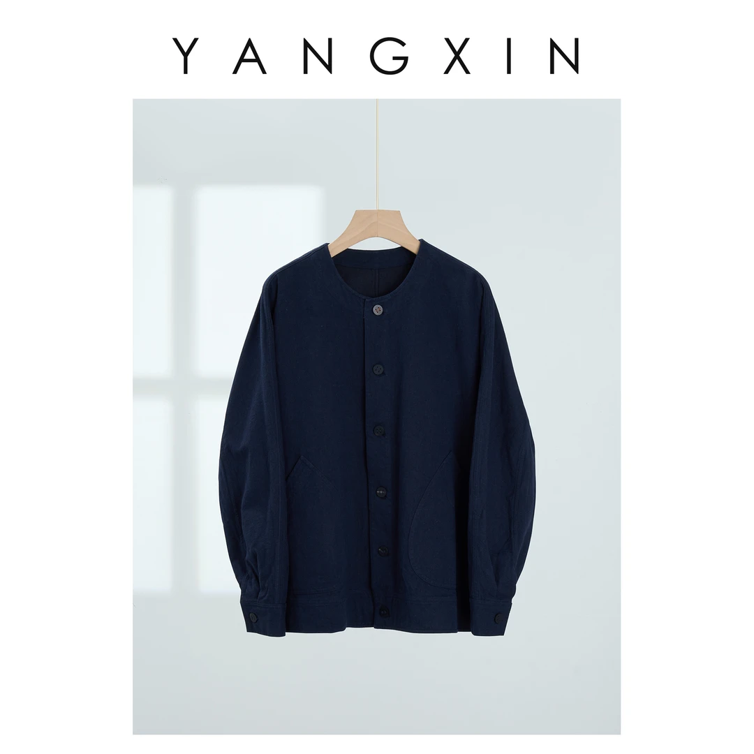 【无龄·杨昕】“复古韵味”老钱风高级感亚麻长袖外套SS06169