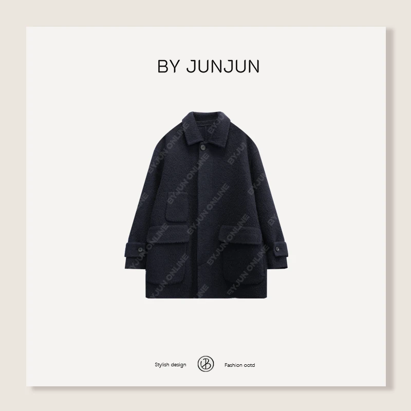 ByJunjun暮光之城 天丝羊毛羊绒大衣冬季百搭毛呢外套