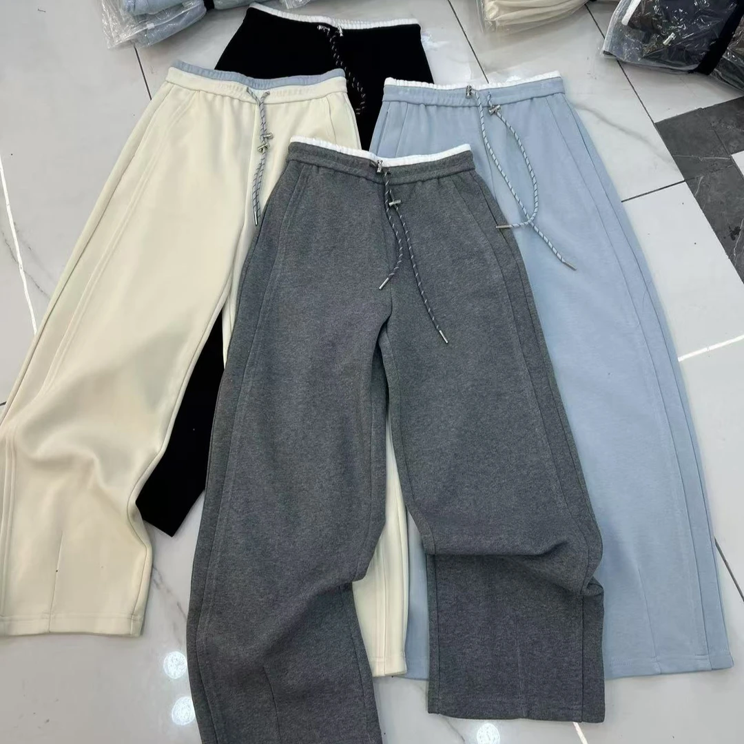 【帮帮团】28510抽绳撞色裤腰休闲裤TTO