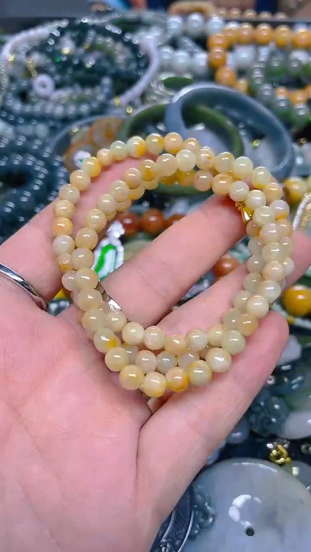 颈饰未镶嵌翡翠5mm/ L /翡翠A货，一件也是批发价