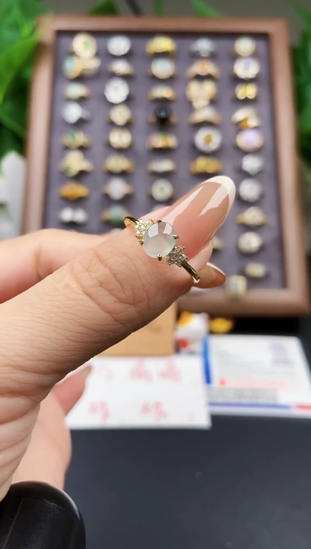 银S925镶嵌戒指翡翠12