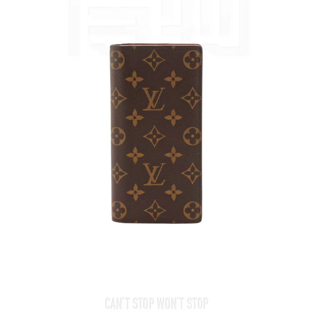 99新 LouisVuitton/路易威登 Lv棕老花钱包/A123
