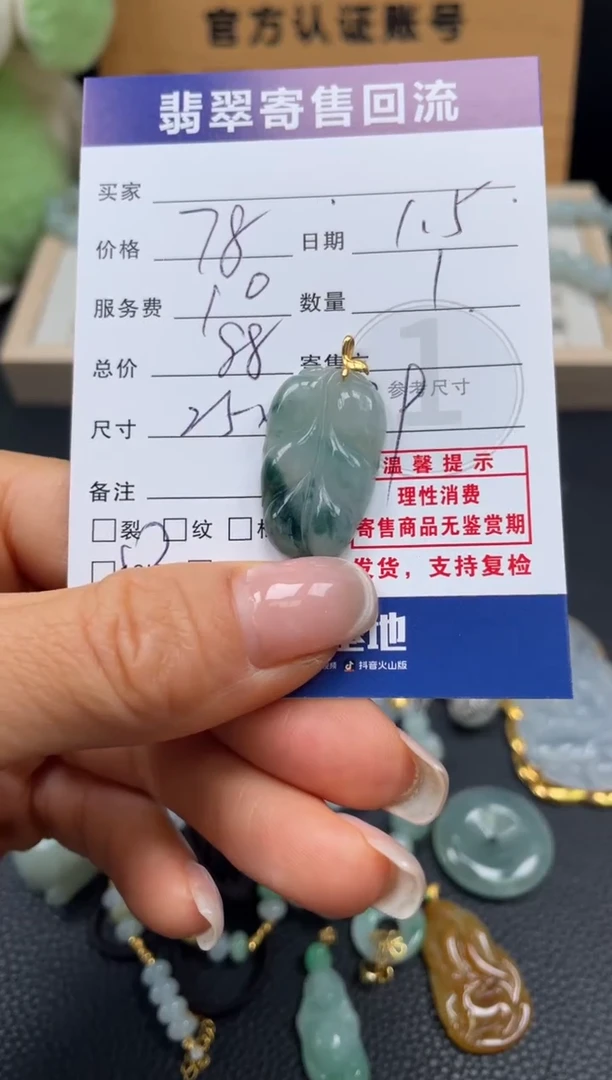 颈饰18K金镶嵌翡翠10153086