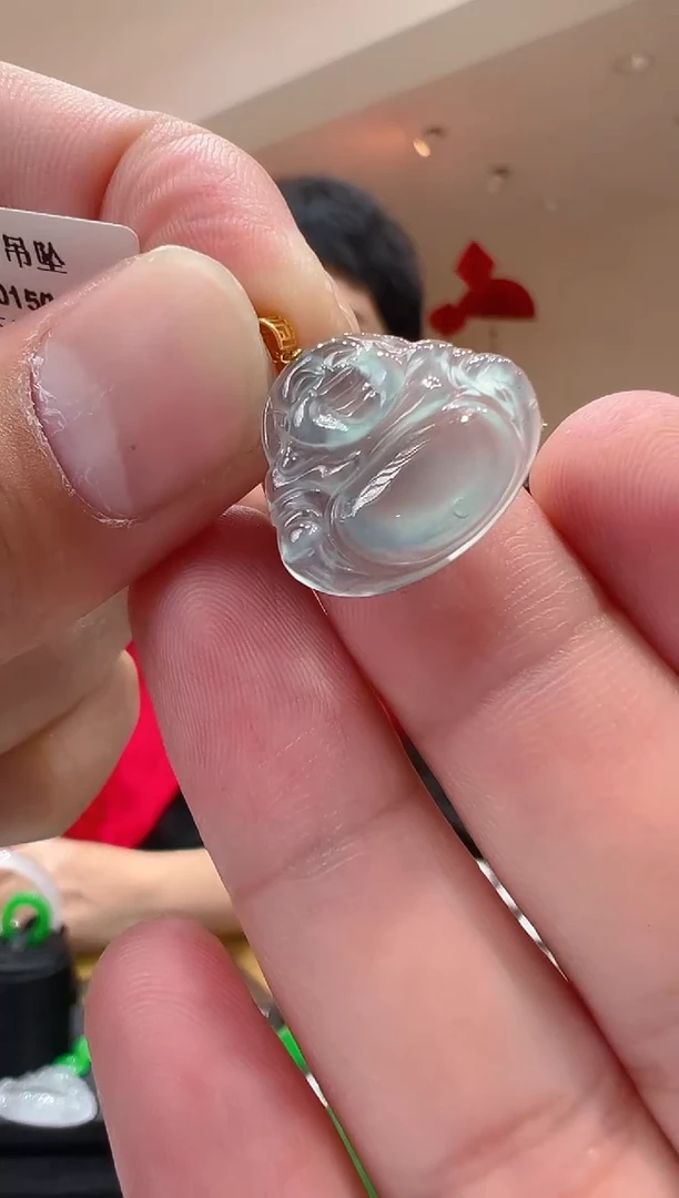 【闪购商品】翡翠吊坠(不含链)18K金镶嵌