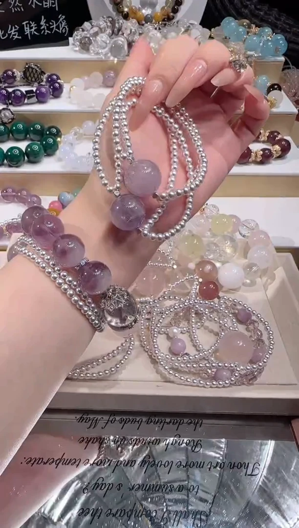 未镶嵌手串水晶多样性发一