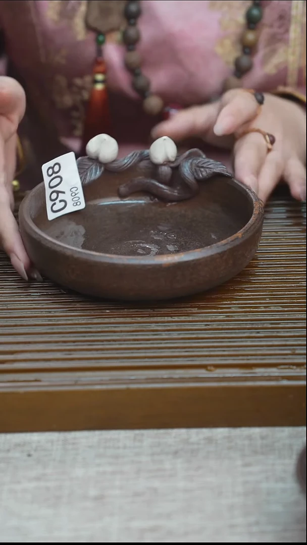 纯手工粗陶茶具每一只不一样