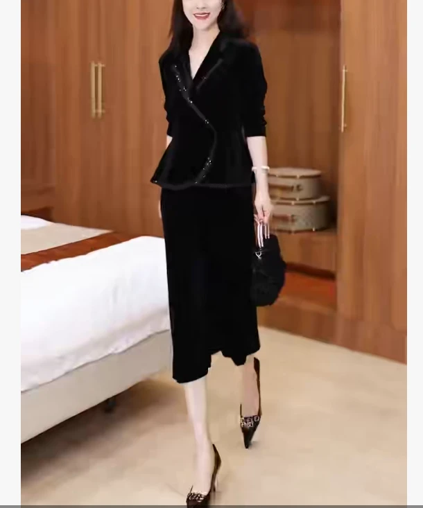 秋季2025新款气质修身显瘦收腰西服上衣半身裙套装MH902006