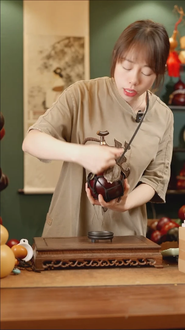 310号精品天然大漆工艺防渗内胆酒葫芦~